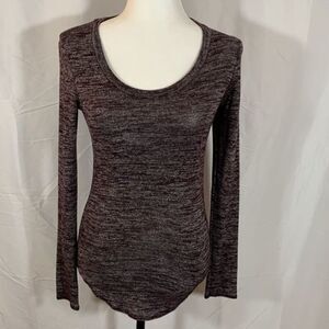 Wilfred Free Purple/Maroon & Grey Long Sleeve Top